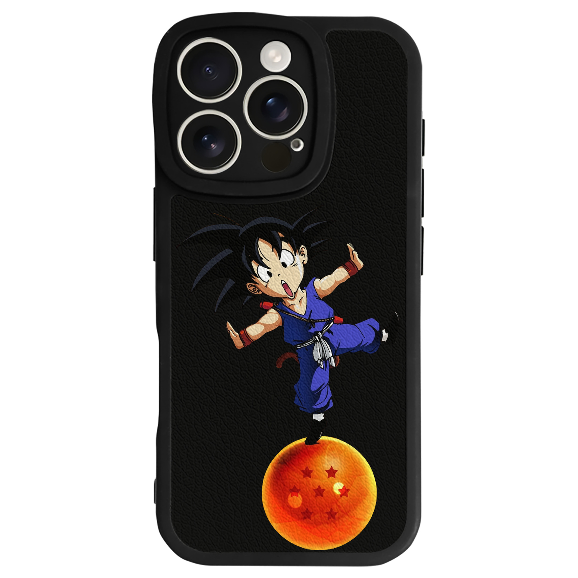 （画像用） ドラゴンボール 孫悟空（そん ごくう）Son Goku カカロット DRAGON BALL Kakarotto 【iPhone 16シリーズ対応】シリコンスマホケース（レザー調） 材質：シリコン